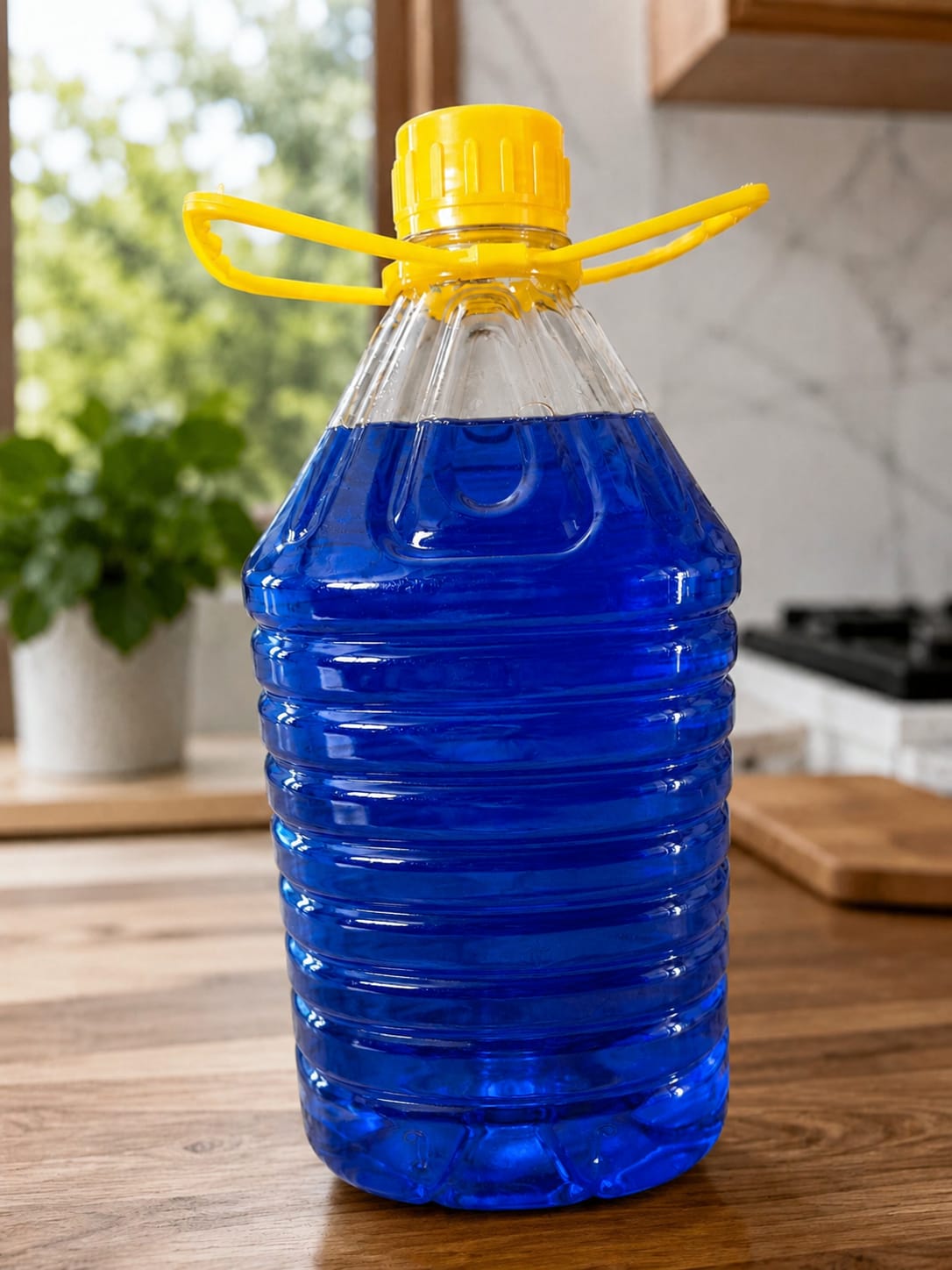 Liquid detergent product bottle